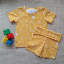 Load image into Gallery viewer, Yellow Mountain Short Sleeve Top &amp; Shorts Set
