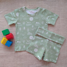 Load image into Gallery viewer, Green Mountain Short Sleeve Top &amp; Shorts Set
