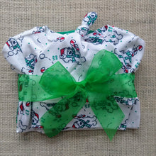 Load image into Gallery viewer, This adorable baby bodysuit &amp; pants &amp; hat set will make the perfect baby Christmas gift. is made of soft cotton knit with a smooth hand, featuring a natural 2-way stretch. Each item is also sold separately.Nickel-free snap closure allows for quick diaper changes. Fabric is prewashed and preshrunk. Machine wash/tumble dry.Made in Vermont, USA
